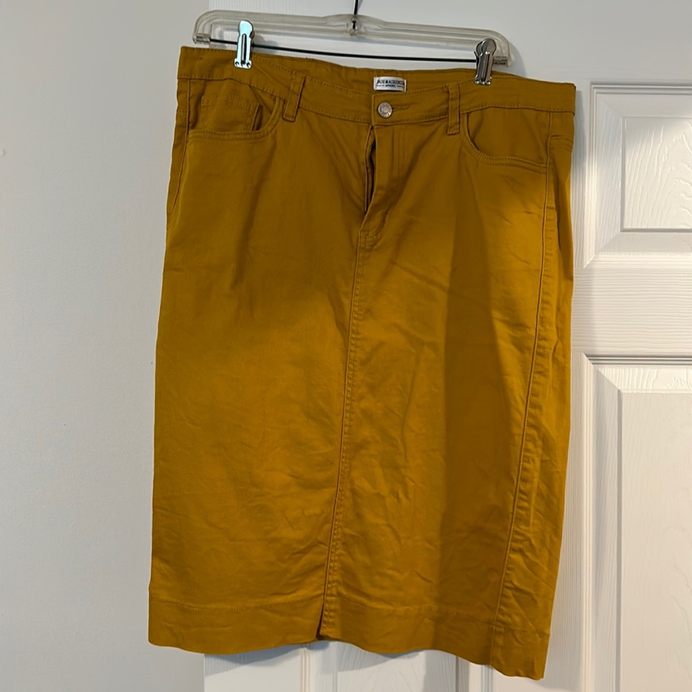 Mustard colored skirt from Jade Mackenzie